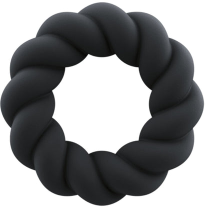 Twist Black Silicone Masturbator Ring | Niks.fi verkkokauppa