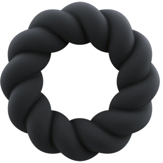 Twist Black Silicone Masturbator Ring | Niks.fi verkkokauppa