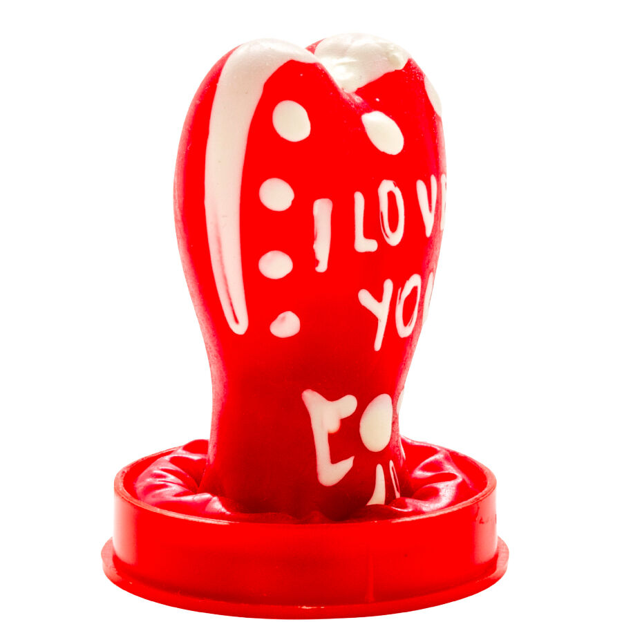 Handpainted Novelty Condoms Hearti Love You Model 1 | Niks.fi verkkokauppa