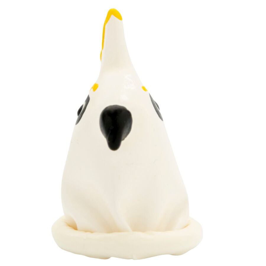 Handpainted Novelty Condoms Parrot White | Niks.fi verkkokauppa