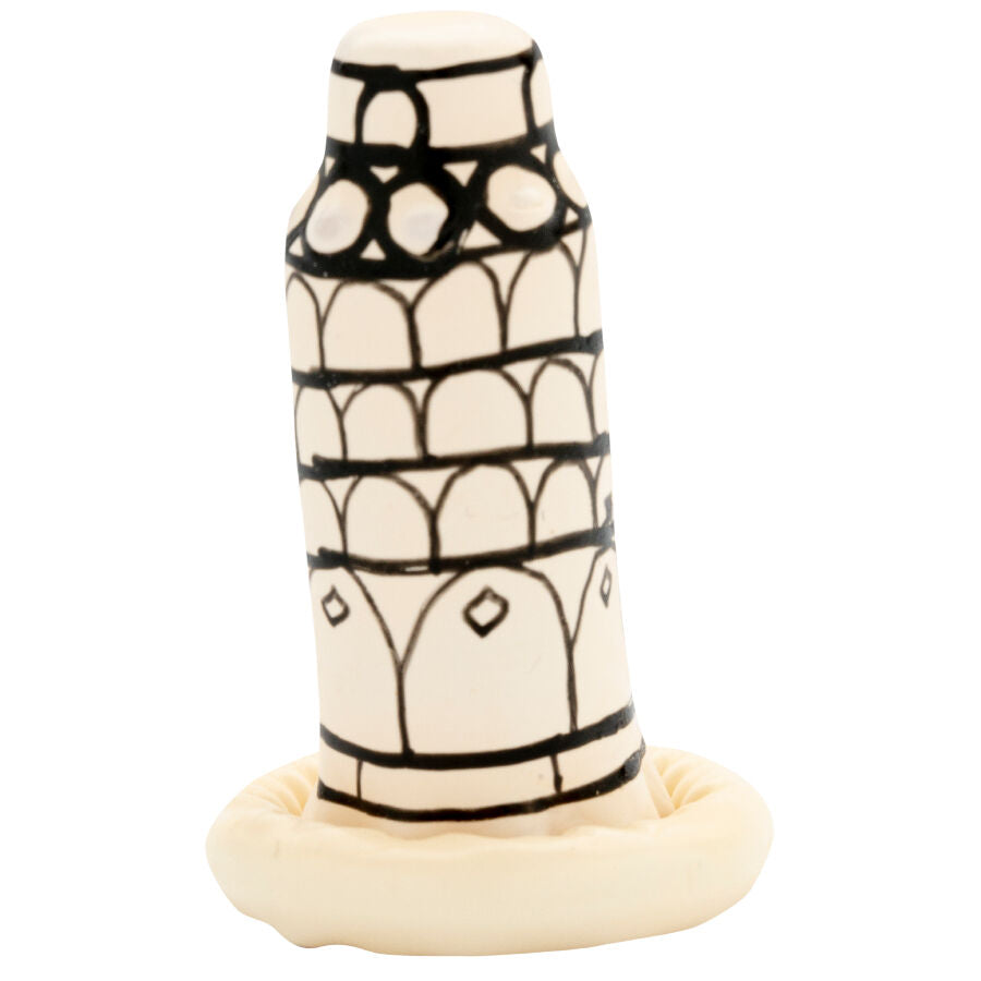 Handpainted Novelty Condoms Pisa Tower | Niks.fi verkkokauppa