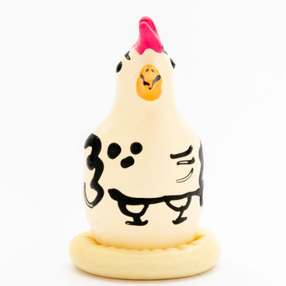 Handpainted Novelty Condoms Cocky Rooster | Niks.fi verkkokauppa