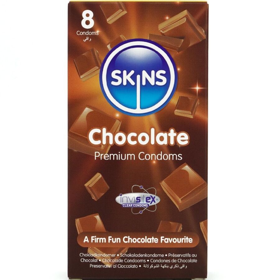Skins Chocolate Premium suklaanmakuiset kondomit - 8 kpl