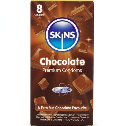 Skins Chocolate Premium suklaanmakuiset kondomit - 8 kpl
