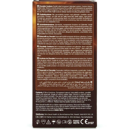 Skins Chocolate Premium suklaanmakuiset kondomit - 8 kpl