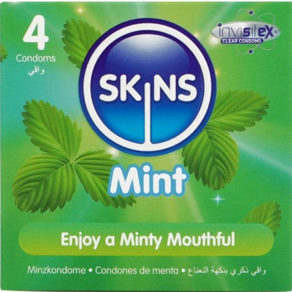 Skins Mint Premium mintunmakuiset kondomit - 4 kpl
