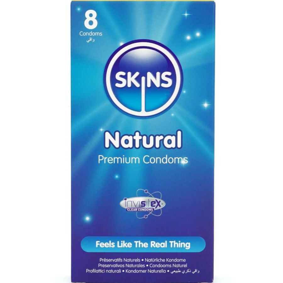 Skins Natural Premium kondomit - 8 kpl