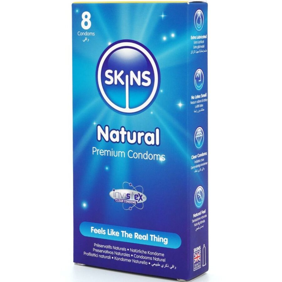 Skins Natural Premium kondomit - 8 kpl