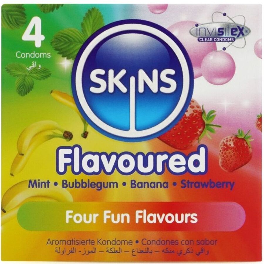 Skins Multi Flavors Premium makukondomilajitelma - 4 kpl