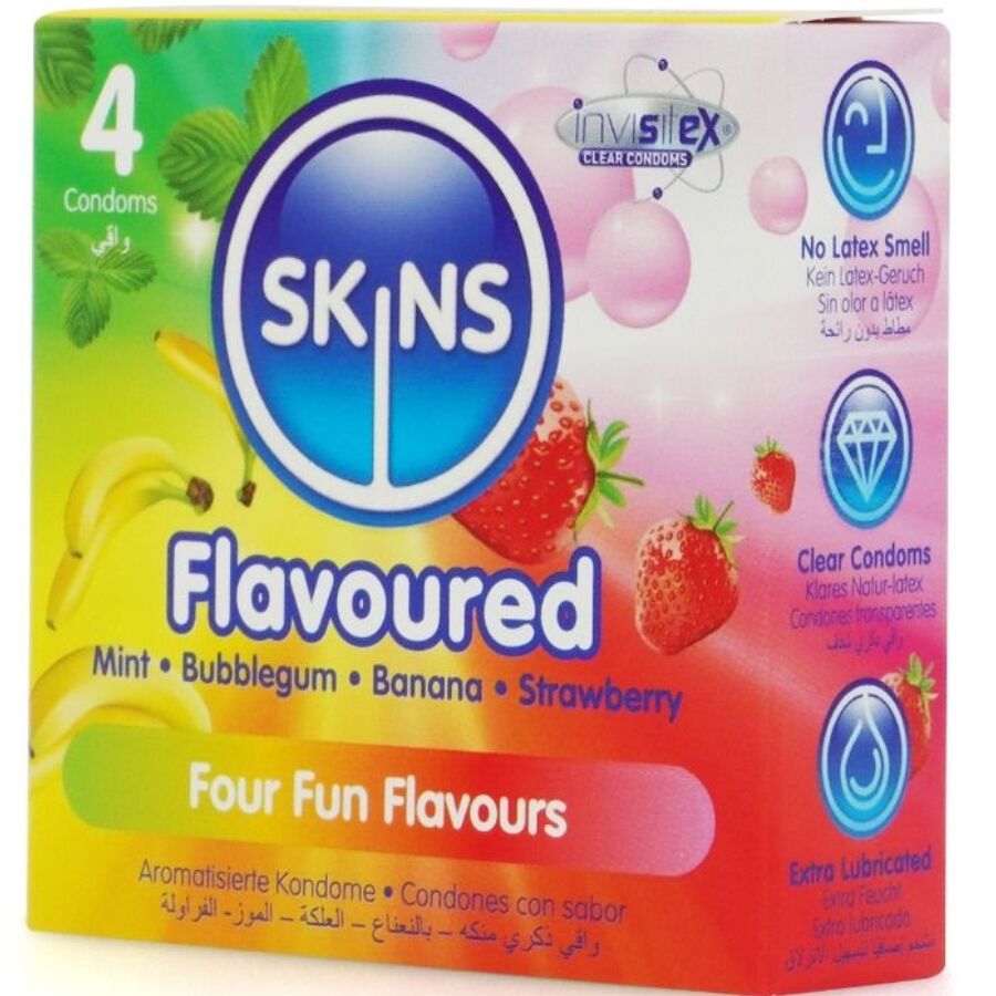 Skins Multi Flavors Premium makukondomilajitelma - 4 kpl