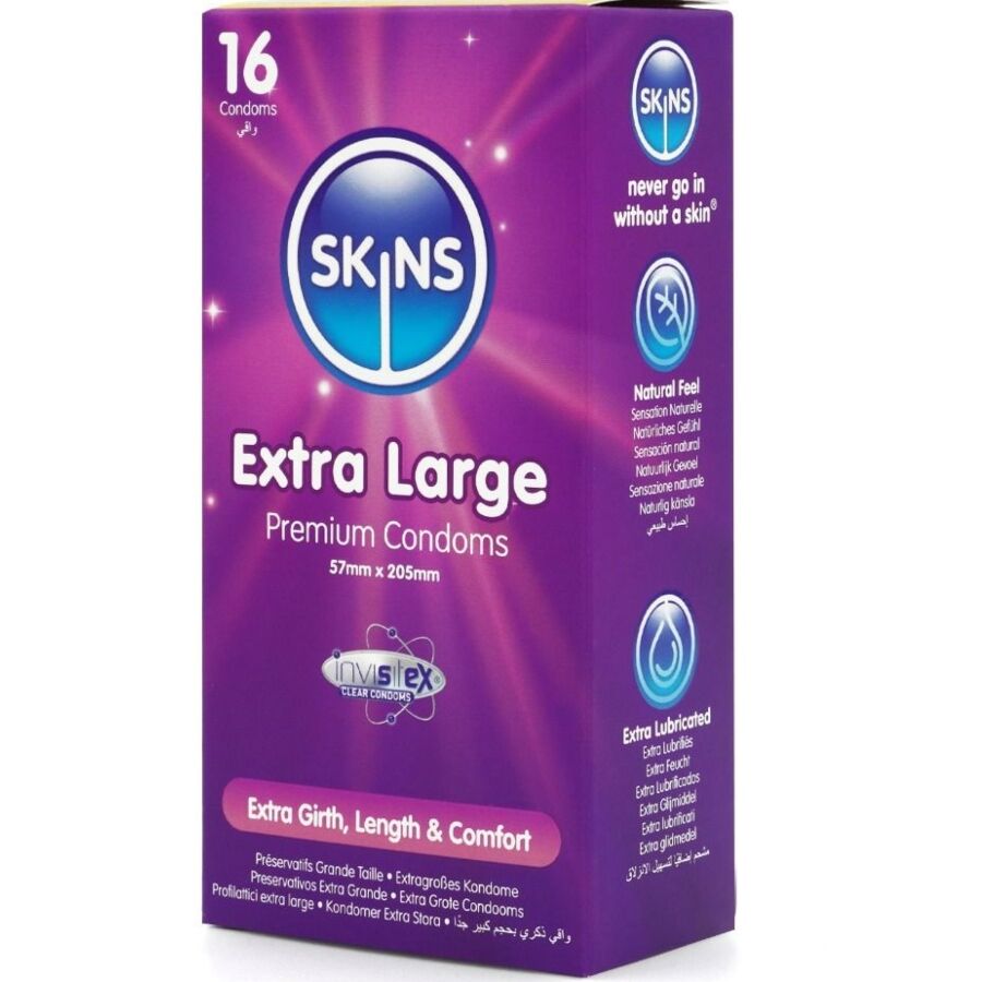 Skins Extra Large Premium kondomit - 16 kpl
