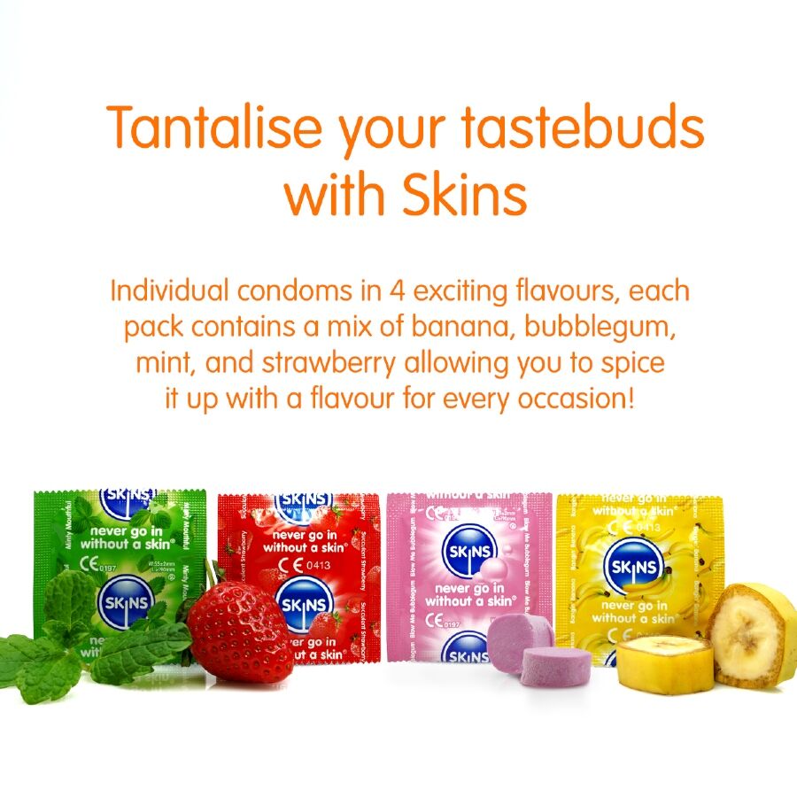 Skins Multi Flavors Premium makukondomilajitelma - 8 kpl