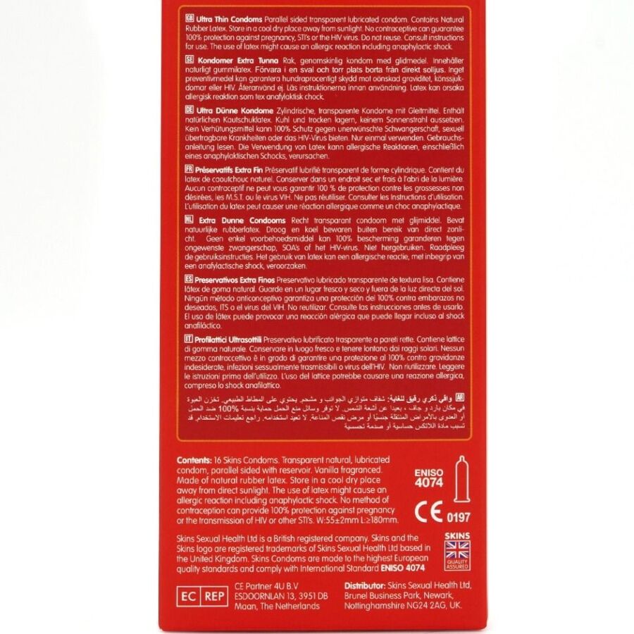 Skins Ultra Thin Premium erityisen ohuet kondomit - 16 kpl
