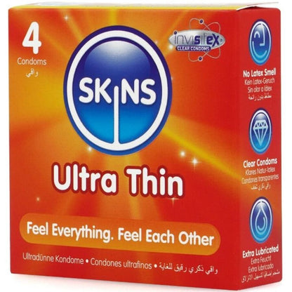 Skins Ultra Thin Premium erityisen ohuet kondomit - 4 kpl