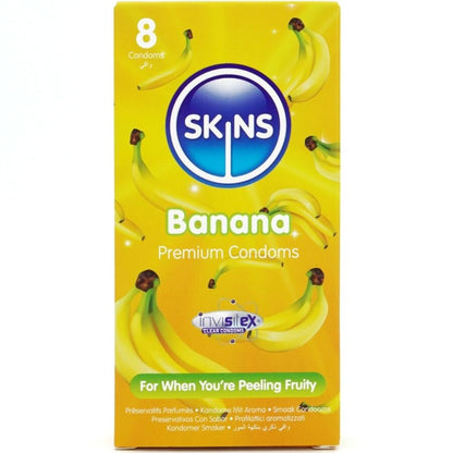 Skins Banana Premium banaaninmakuiset kondomit - 8 kpl