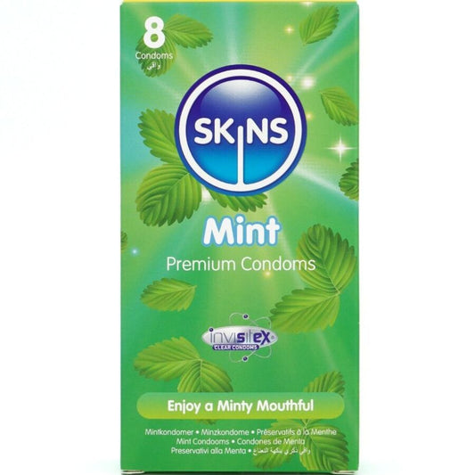 Skins Mint Premium mintunmakuiset kondomit - 8 kpl