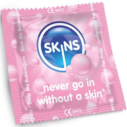 Skins Bubblegum Premium purukuminmakuiset kondomit - 8 kpl
