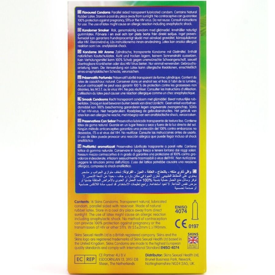 Skins Multi Flavors Premium makukondomilajitelma - 16 kpl