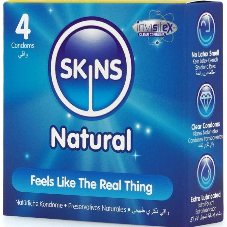 Skins Natural Premium kondomit - 4 kpl