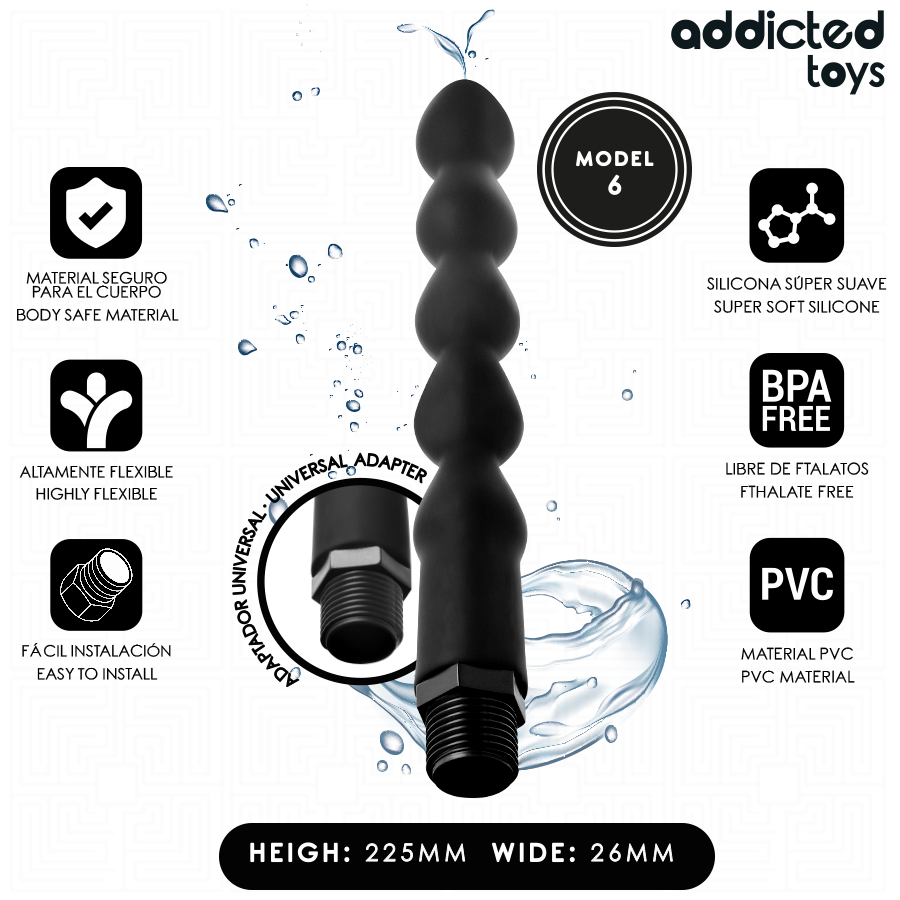 Addicted Toys anaalisuihku yleissovittimella - malli 6
