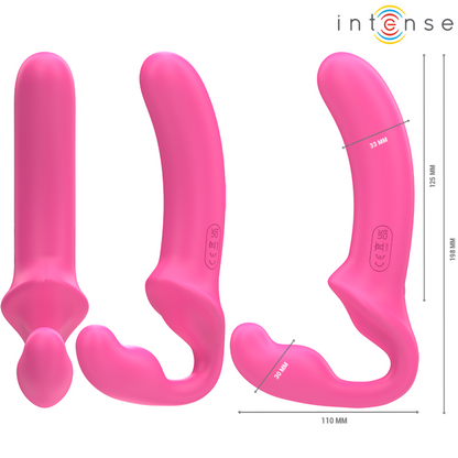 Intense Amy kaksipäinen vibraattori kaukosäätimellä - pinkki - 20 cm