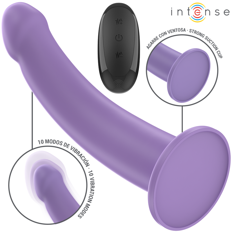 Intense Eddie vibraattori kaukosäätimellä - 10 ohjelmaa - violetti - 17,5 cm