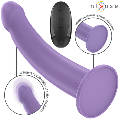 Intense Eddie vibraattori kaukosäätimellä - 10 ohjelmaa - violetti - 17,5 cm