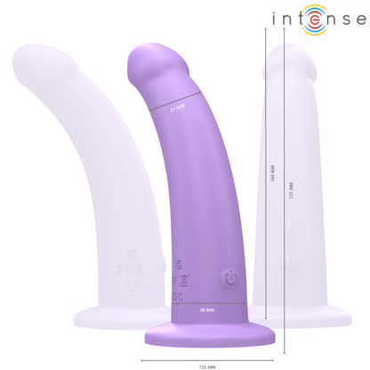 Intense Eddie vibraattori kaukosäätimellä - 10 ohjelmaa - violetti - 17,5 cm