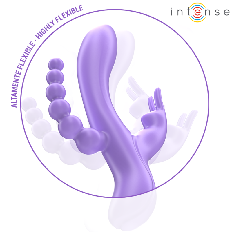 Intense Miko rabbit- - klitoris- ja anaalivibraattori - 7 ohjelmaa - violetti