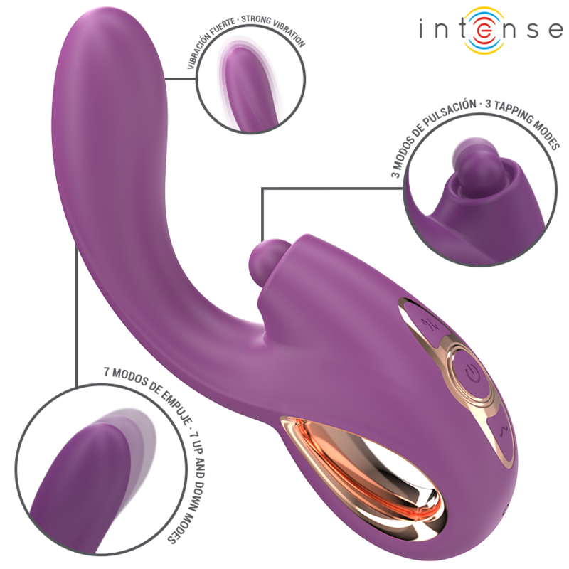 Intense Lali G-pistevibraattori naputus- - työntö- ja värinätoiminnolla - violetti