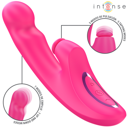 Intense Emi 3-in-1-vibraattori - 10 värinäohjelmaa - pinkki - 13,5 cm