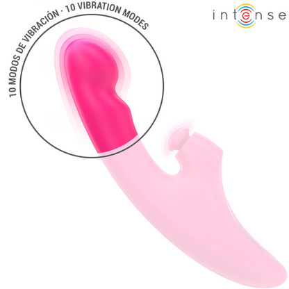 Intense Emi 3-in-1-vibraattori - 10 värinäohjelmaa - pinkki - 13,5 cm