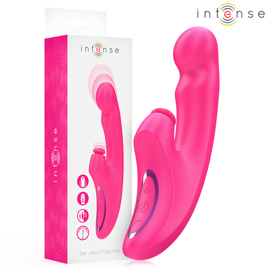 Intense Emi 3-in-1-vibraattori - 10 värinäohjelmaa - pinkki - 13,5 cm