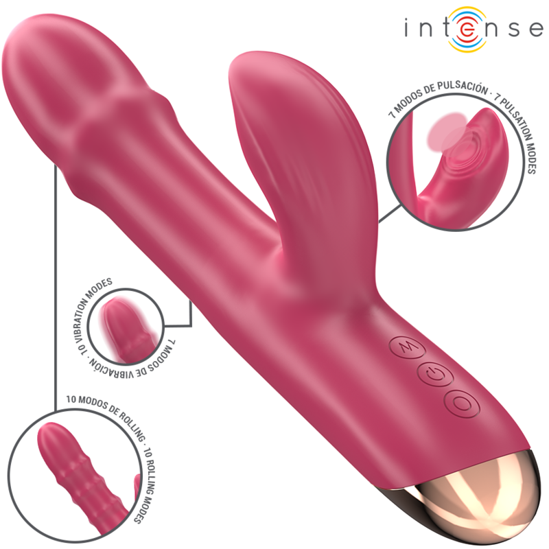 Intense Chloe 3-in-1-monitoimivibraattori - punainen