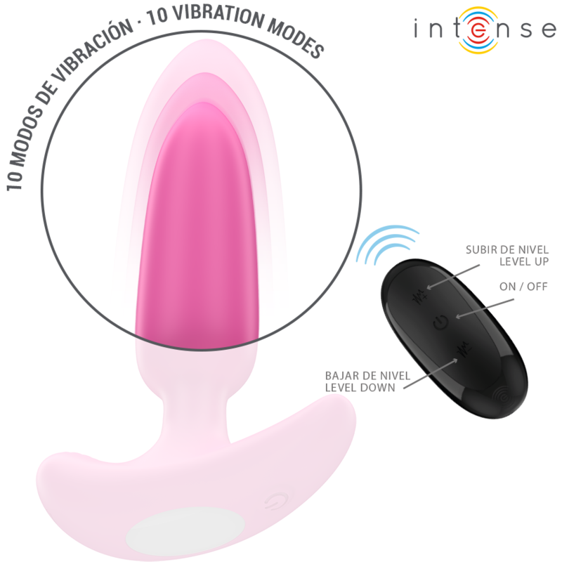 Intense Ross anustappi kaukosäätimellä - 10 värinäohjelmaa - pinkki
