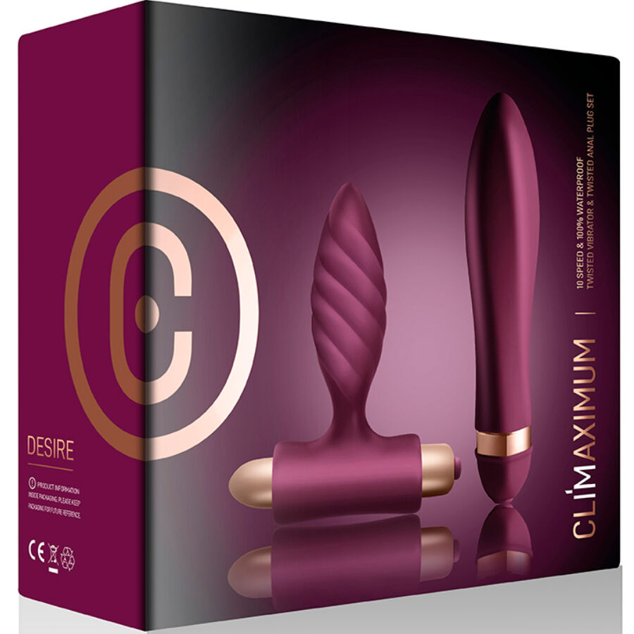 Climaximum Desire kierteinen vibraattori ja anustappi
