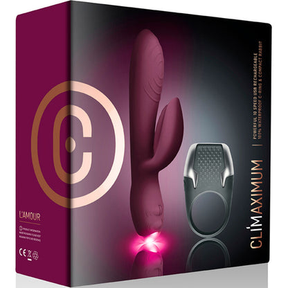 Climaximum Lamour rabbit-vibraattori ja LED-penisrengas