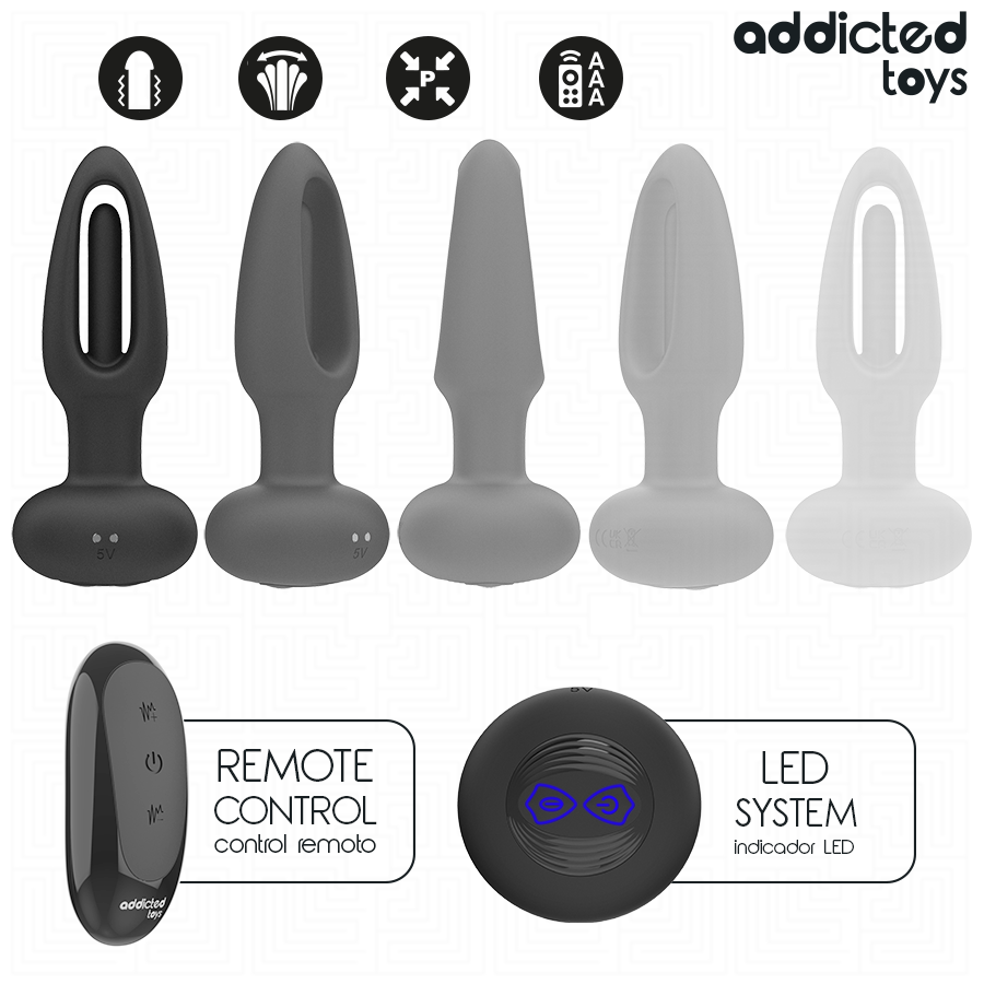 Addicted Toys anustappi värisevällä kielellä ja kaukosäätimellä