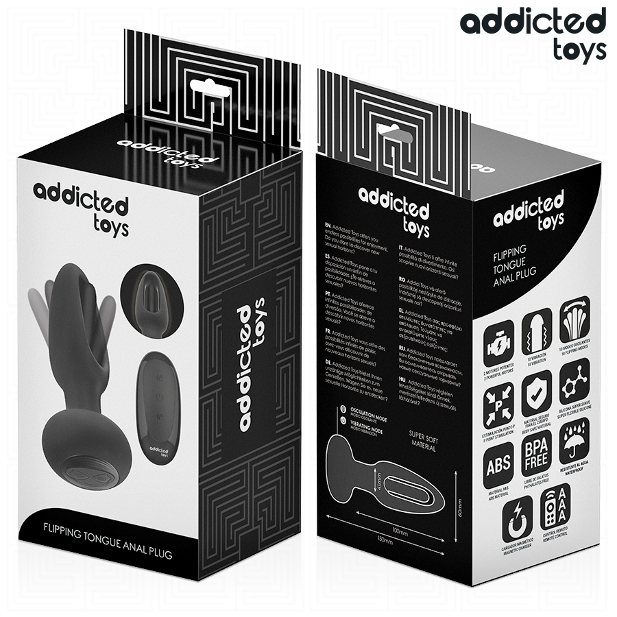 Addicted Toys anustappi värisevällä kielellä ja kaukosäätimellä