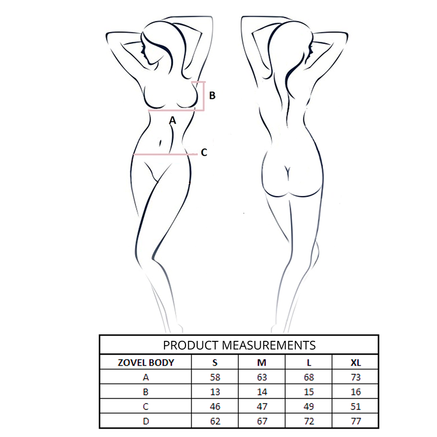 Passion Zovel body - vaaleanpunainen - S/M