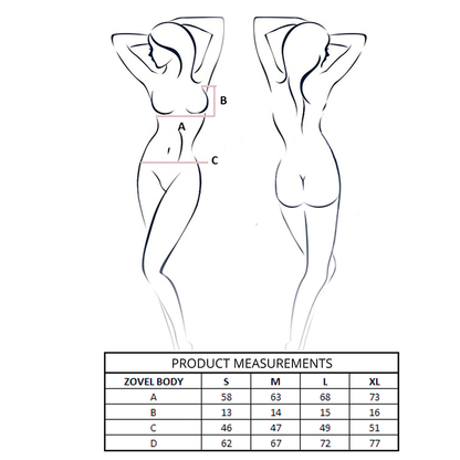 Passion Zovel body - vaaleanharmaa - S/M