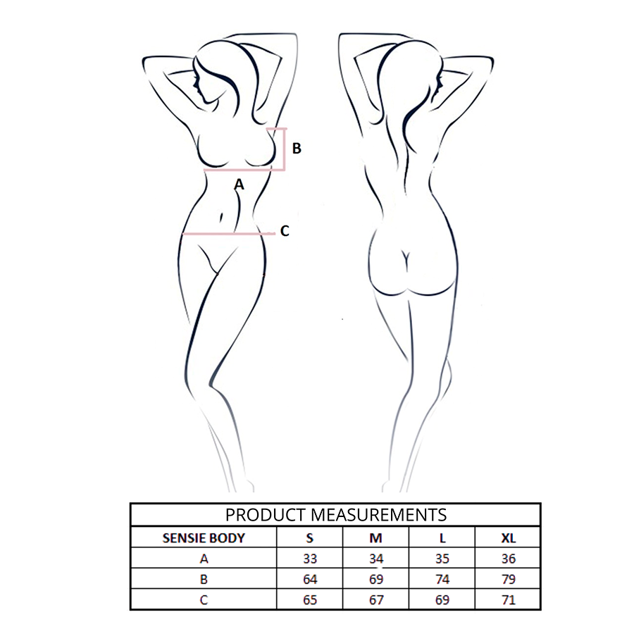 Passion Sensie body - musta - S/M
