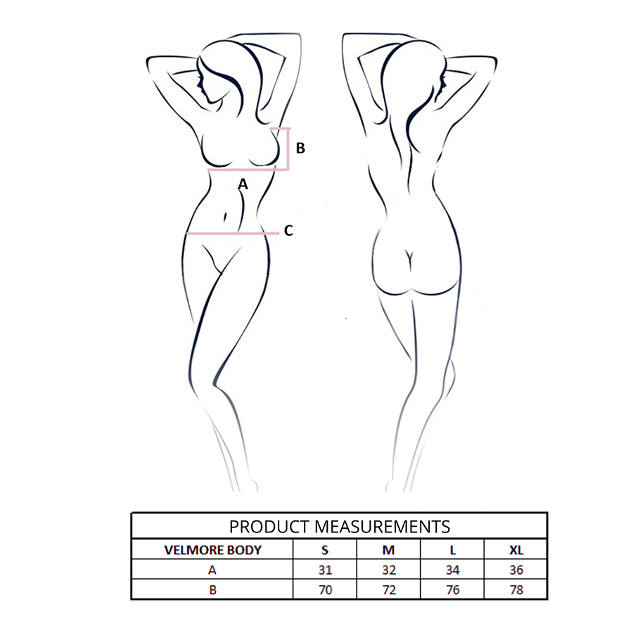 Passion Velmore body - sininen - L/XL