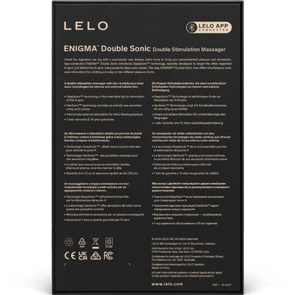 LELO Enigma Double Sonic G-pistevibraattori, musta
