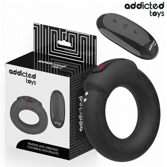Addicted Toys lämmittävä ja värisevä penisrengas kaukosäätimellä