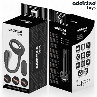 Addicted Toys P-Spot värisevä penisrengas kaukosäätimellä