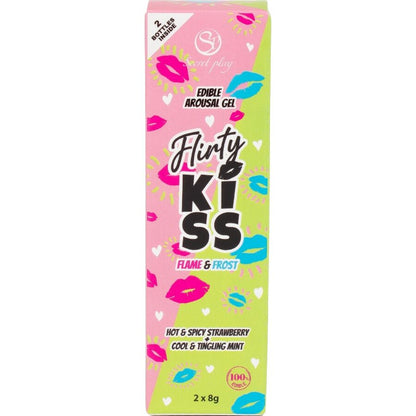 Secretplay Flirty Kiss intiimigeelisetti suuseksiin - mansikka/minttu - 2 × 8 g
