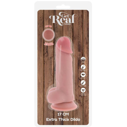 Get Real Deluxe erityisen paksu realistinen dildo kiveksillä - 17 cm