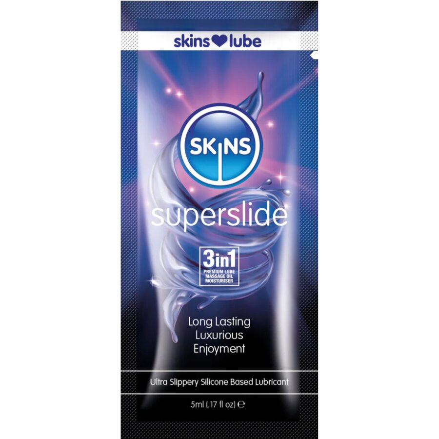 Skins Superslide silikonipohjainen liukuvoide kerta-annoksena - 5 ml