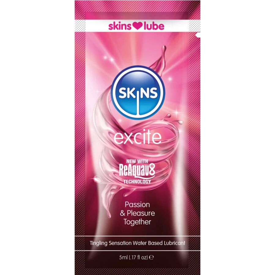 Skins Excite vesipohjainen liukuvoide kerta-annoksena - 5 ml